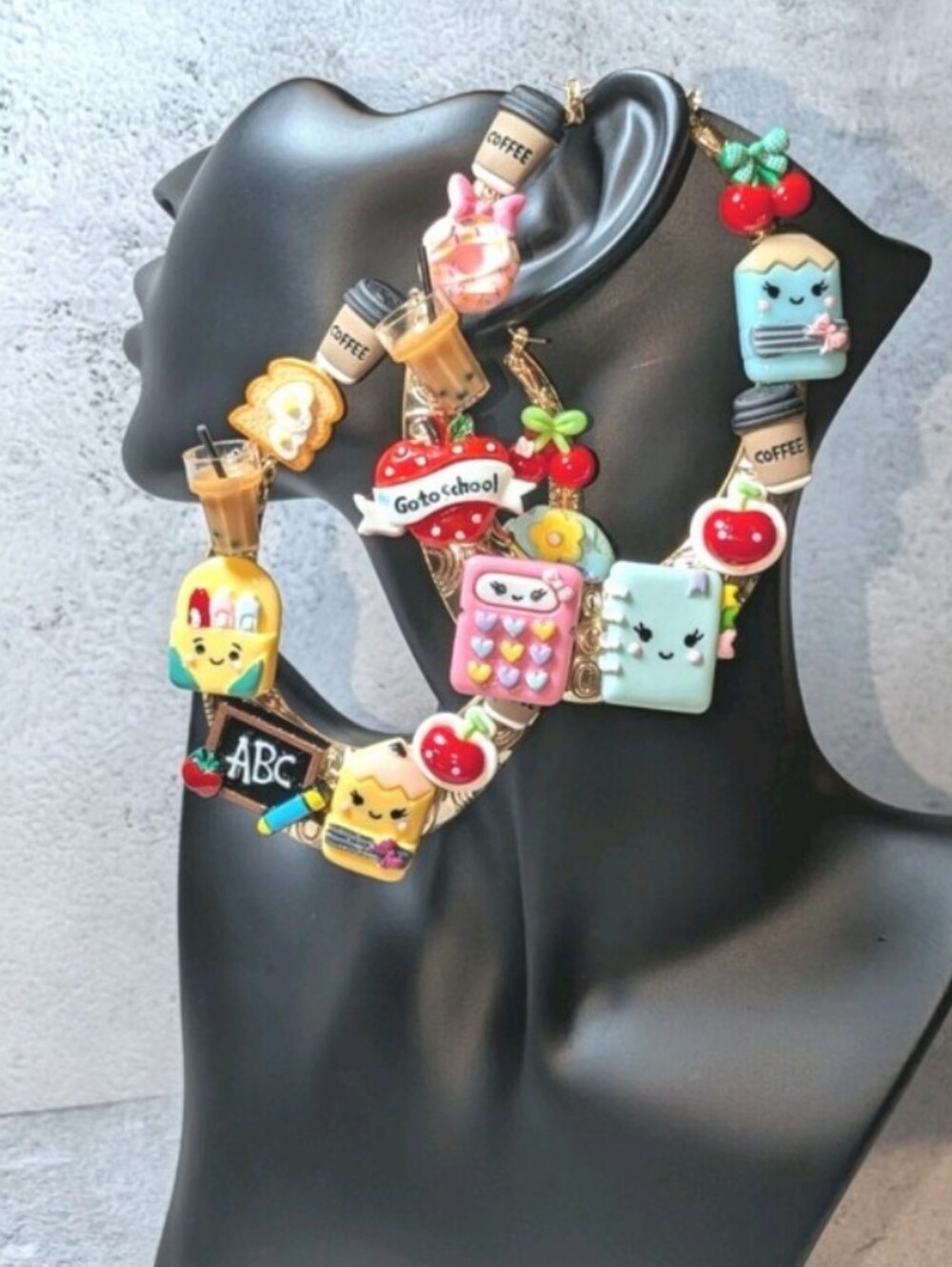 Hand CRAFTED Womens Cute School-Themed  Charm Earrings